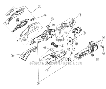 Page A Diagram and Parts List for MSE2800HD  Dirt Devil Carpet Cleaner